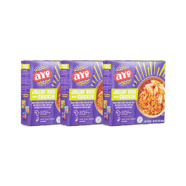 Ayo Frozen Jollof Rice with Chicken - 10oz